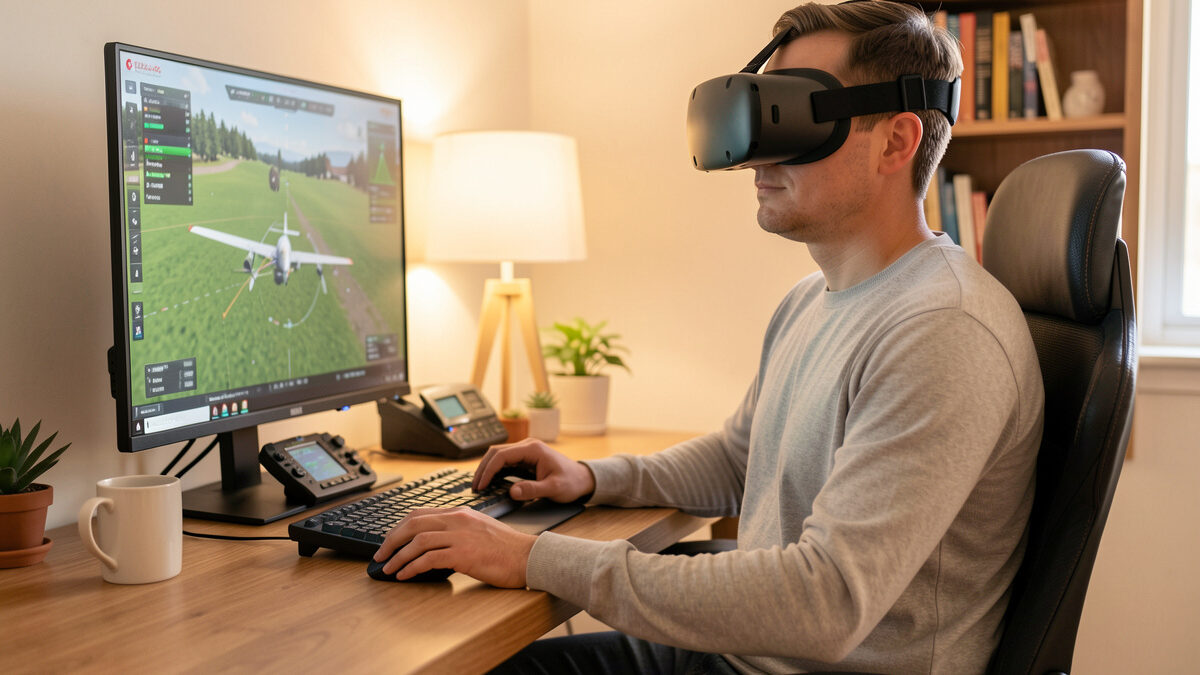 Simmer in a VR headset during a short comfortable adaptation session