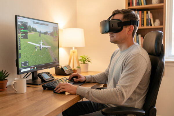 Simmer in a VR headset during a short comfortable adaptation session