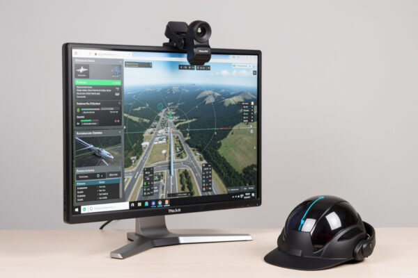 TrackIR infrared camera and reflector clip for flight sim head tracking